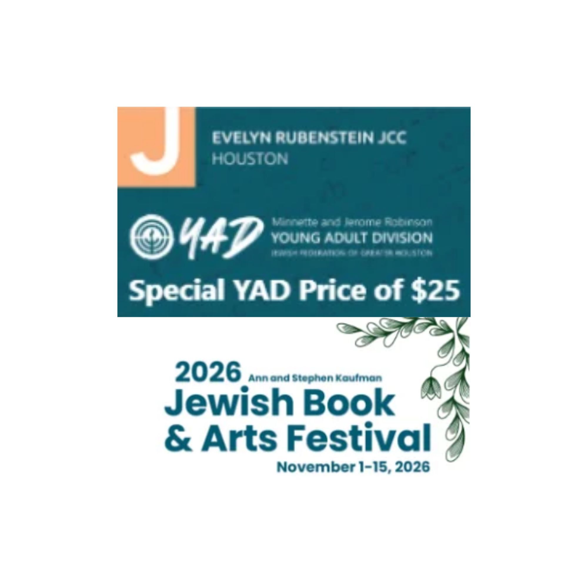 YAD x JCC Book Festival: Brunch & Conversation: Rebekah Lowin - logo